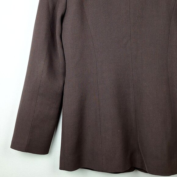 J Crew Womens Brown Jacket Blazer Size 6. 100% Wool Made in Japan Lined Vintage - Picture 7 of 12